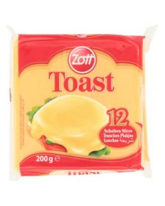 ZOTT TOASTY CHEESE SLICED PROCESSED  @150GR.PKT