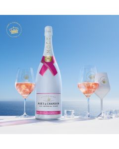 MOET  CHANDON ICE IMPERIAL ROSE  CHAMPAGNE GIFT BOX  @75 CL.BOT.
