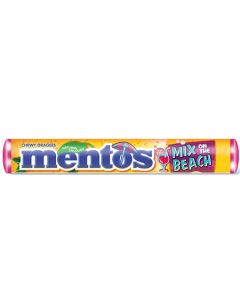 MENTOS CANDY MIX ON THE BEACH FLAVOUR 8X37GR. ROLLS REF.@1TUBE(24)